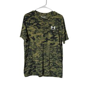 Under Armour Men’s Loose Fit Camo Shirt Medium Military Army Hunting Out…